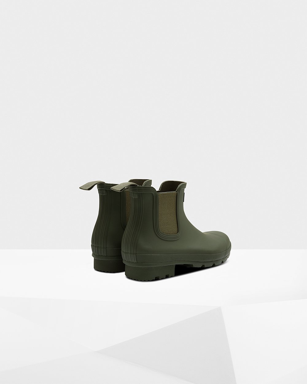 Mens Hunter Chelsea Boots Dark Olive - Original - 9047362-XI